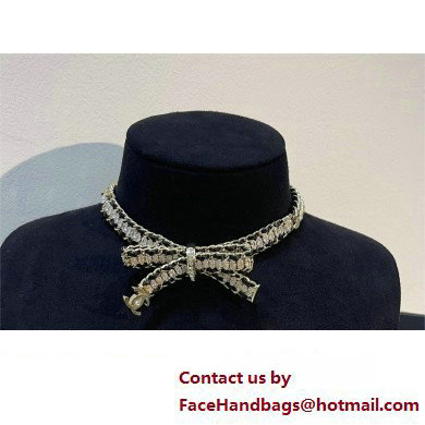 Chanel Metal, Calfskin  &  Strass Gold, Black  &  Crystal CHOKER ABA665 2023